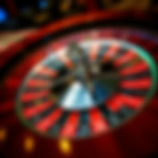 The Thrill of the Roulette Wheel A rotating roulette wheel with vibrant colors and numbered pockets