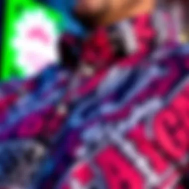 Intricate Design of BetMGM Apparel Close-up of BetMGM apparel design, showcasing intricate patterns and branding elements.