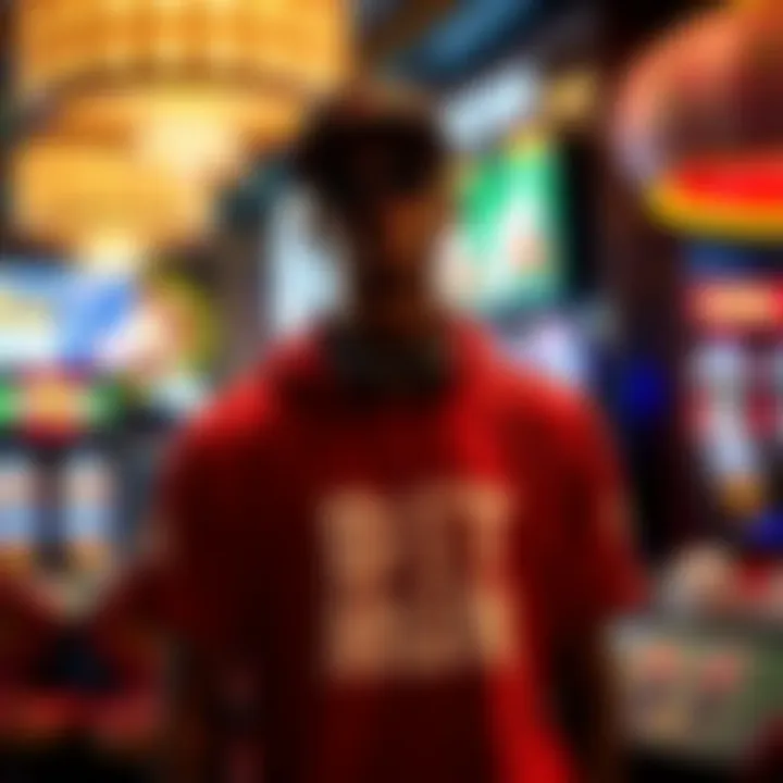 BetMGM Apparel in the Gambling Culture Stylish BetMGM apparel displayed in a vibrant environment, capturing the essence of gambling culture.