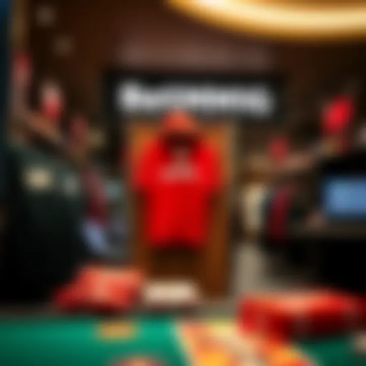 BetMGM Apparel in Modern Retail A modern retail space displaying BetMGM apparel, highlighting consumer preferences and market trends.