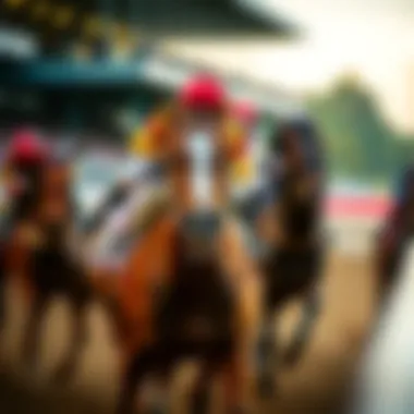 The Thrill of the Race Horse racing action shot