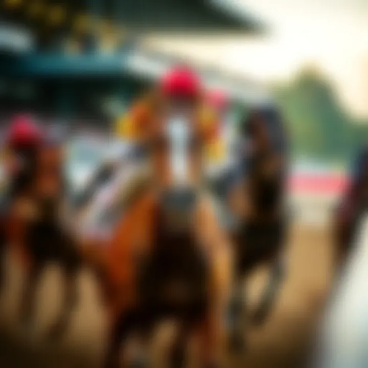 The Thrill of the Race Horse racing action shot