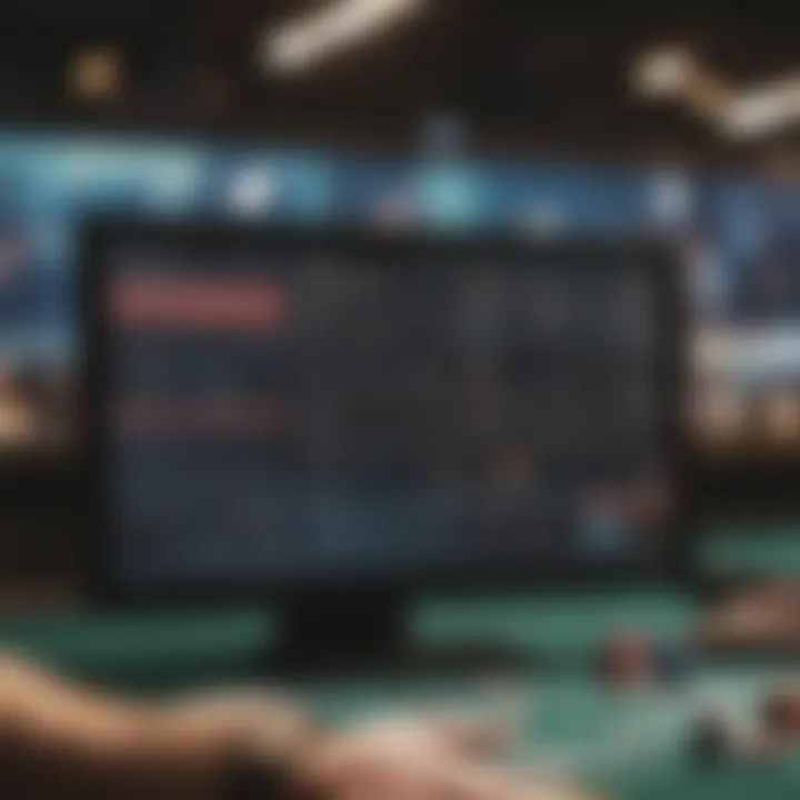 A close-up of analytics and statistics displayed on a betting platform