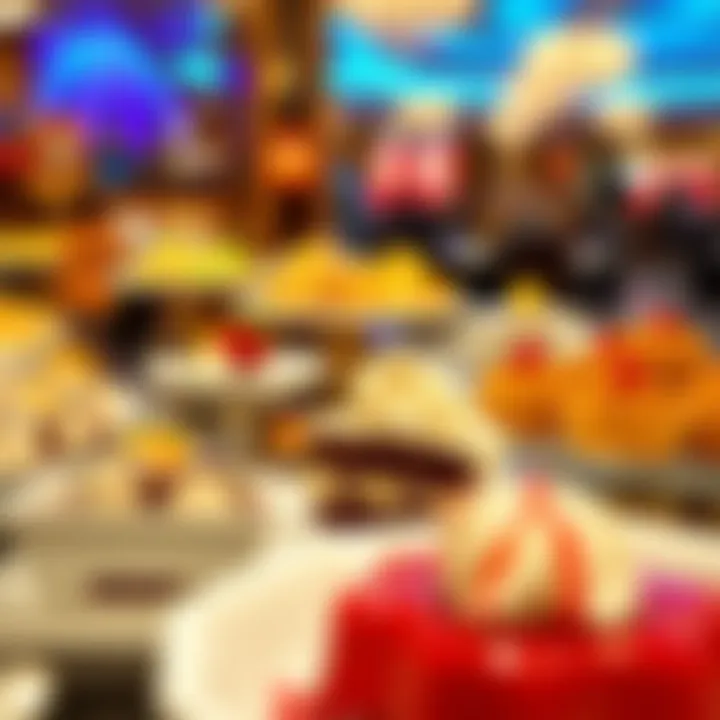 Sweet Indulgences Await Diverse dessert selection at a popular buffet in Vegas