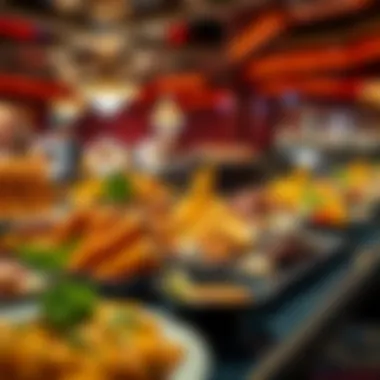 A Feast for the Senses Lavish buffet spread featuring an array of international dishes