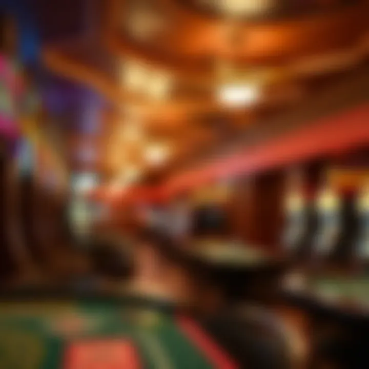 Timeless Casino Interior Interior view of a classic casino with vintage decor