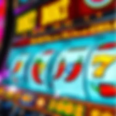 Close-up of spinning reels with chili icons