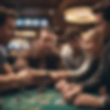 Group of enthusiasts engaging in sports betting activities