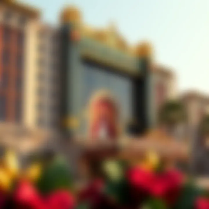 Exterior view of Cleopatra Casino showcasing its grand architecture.