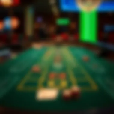 Diagram illustrating the flow of gameplay at a craps table