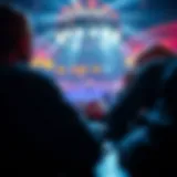 Dynamic fight night atmosphere capturing intense moments