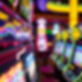 Vibrant slot machine display at Coushatta Casino