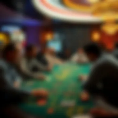 Strategizing Players at the Craps Table Players strategizing around a craps table