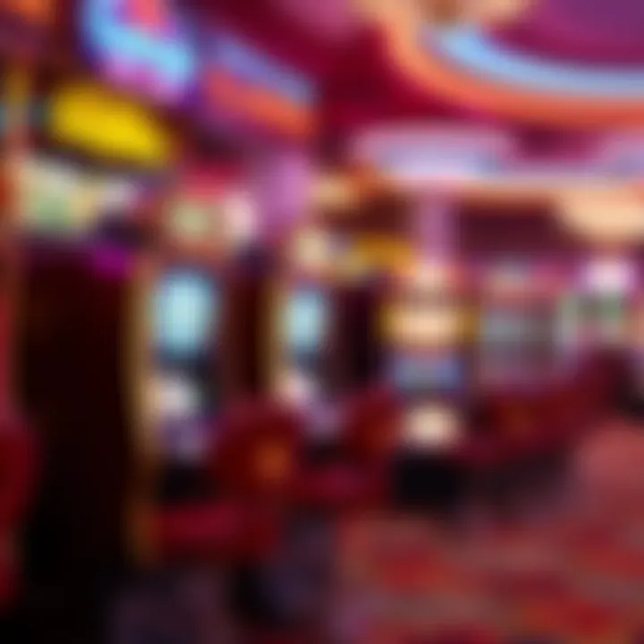 A vibrant casino setting with diamond slot machines