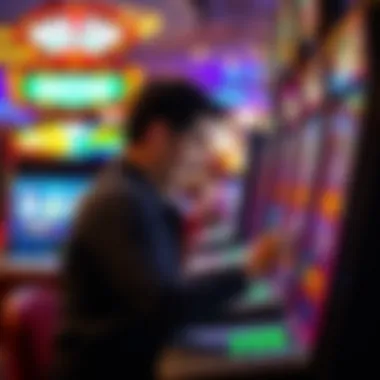 Player interacting with a mega cash slot machine, showcasing engagement and excitement
