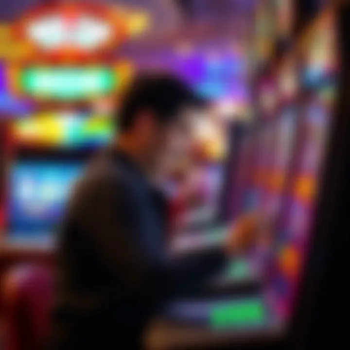 Player interacting with a mega cash slot machine, showcasing engagement and excitement