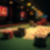 Illustration of poker chips and cards on a table