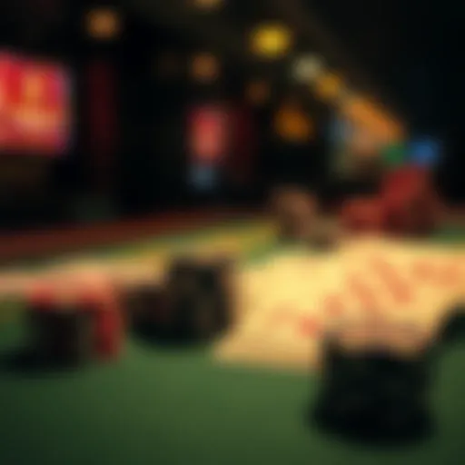 Illustration of poker chips and cards on a table