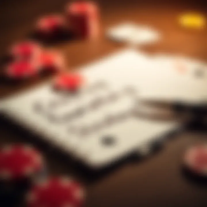 Strategic plan for poker gameplay on a notepad