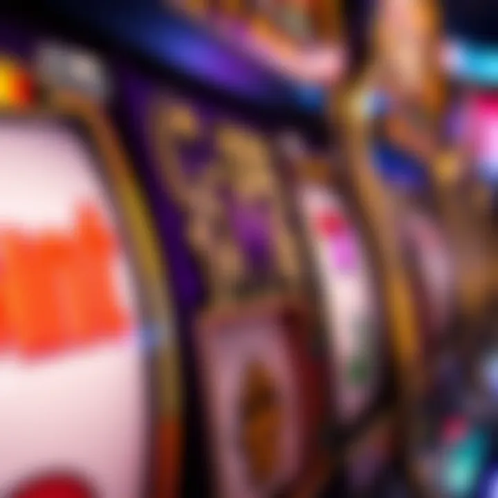 Close-up of the intricate design elements on the Willy Wonka slot machine, showcasing the creativity involved.