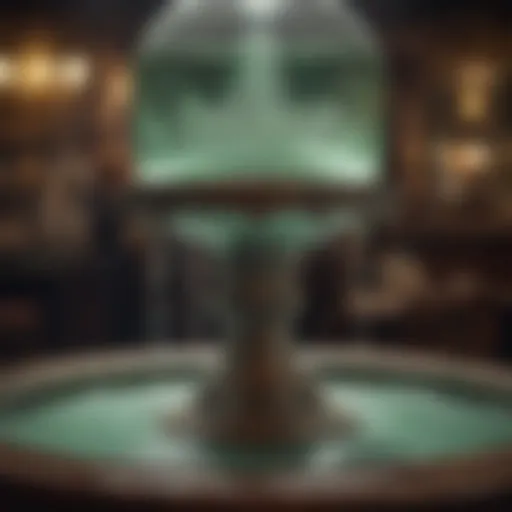 Intricate details of an absinthe fountain