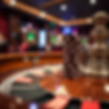 Betting Options in Roulette Casino chip stacks on a roulette table