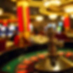 Roulette wheel spinning in a Las Vegas casino