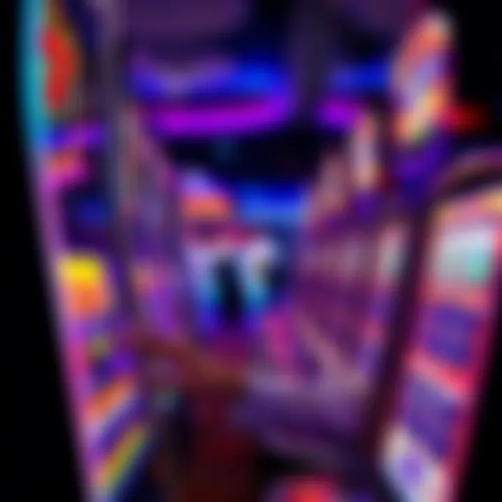 Engagement in Free Play Player engaging with a digital slot machine interface during free play.