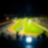 A panoramic view of Gulfstream Park showcasing the racetrack and grandstand.