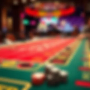 A strategic layout of a casino game table