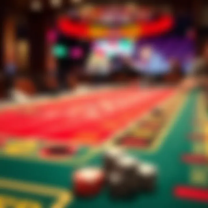 A strategic layout of a casino game table