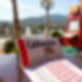 California Lottery ticket with a scenic background