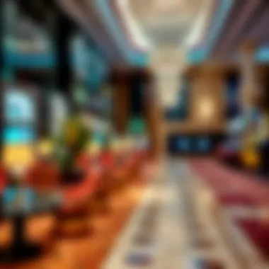 Luxurious Lobby of a Casino Hotel in Atlanta Luxurious casino hotel lobby in Atlanta