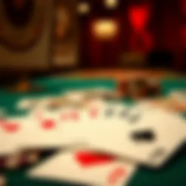 An array of playing cards showcasing different suits