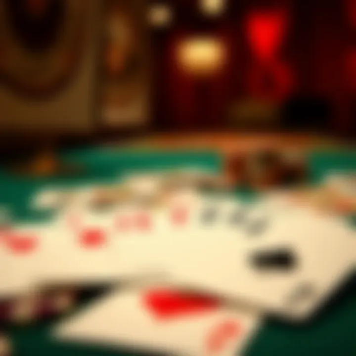 An array of playing cards showcasing different suits