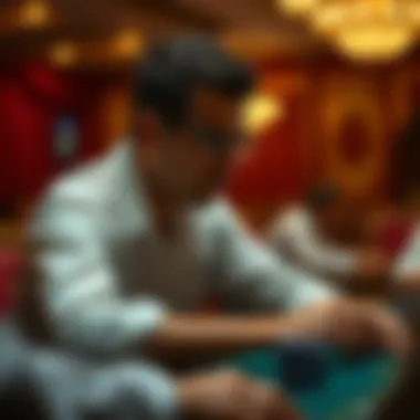 A focused player contemplating their next move