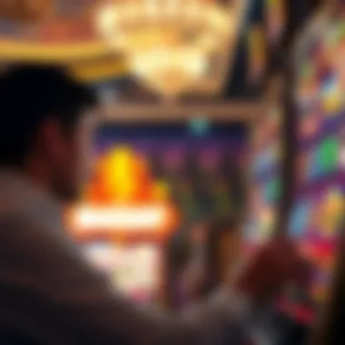 Player engaging with a Dragon Link slot, immersed in the gaming experience.