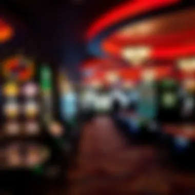 Gaming Excitement at Evansville Casino Exciting gaming floor with various table games