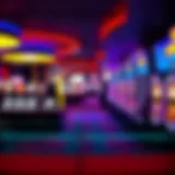 Vibrant Casino Environment A vibrant casino floor showcasing a variety of slot machines and gaming tables