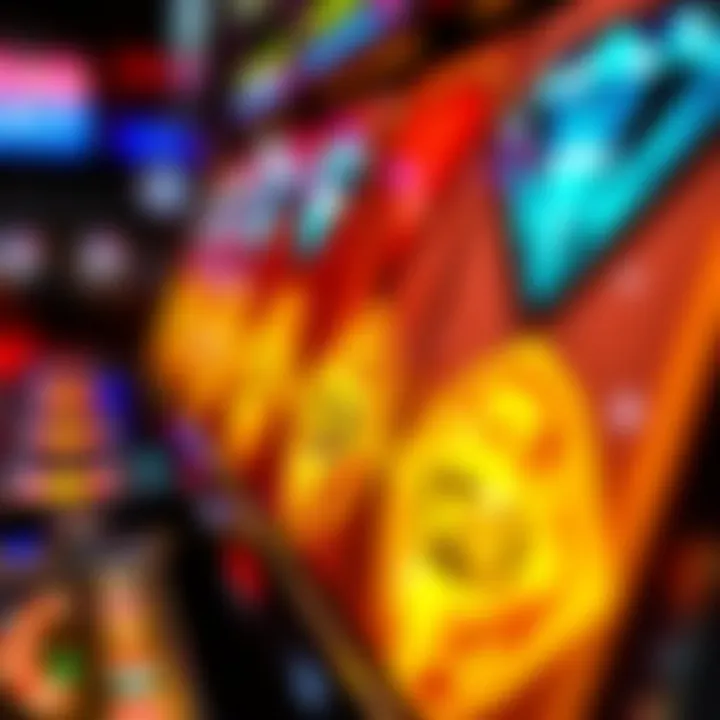 A close-up view of diamond icons in a slot game