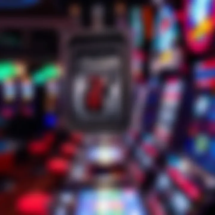 An intricate view of slot machine mechanics and features