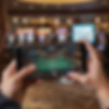 A close-up view of a player engaging with a mobile gaming application designed for legitimate rewards.