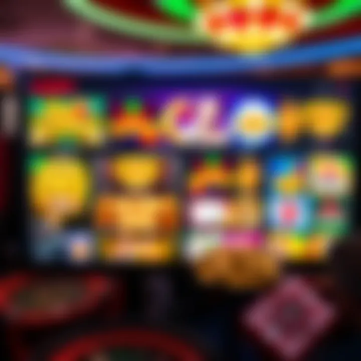 Online Casino Games Overview A vibrant online casino interface displaying various games