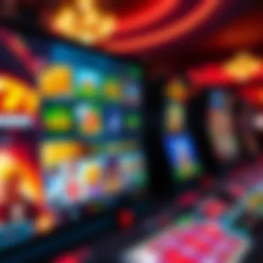 A vibrant online casino interface showcasing various games