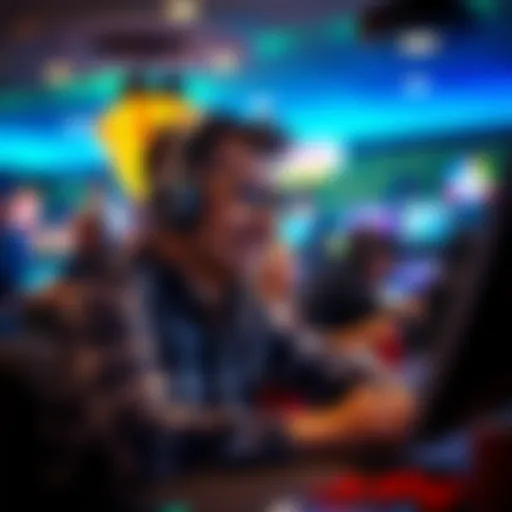 A player engaged in a thrilling online gaming experience