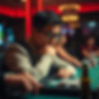 Strategic Decision-Making in Gambling A strategic player contemplating their next move in a game