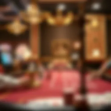 Traditional Casino Game Setting A captivating table setup for a traditional casino game