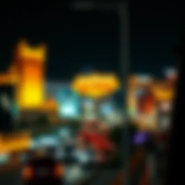 Las Vegas Strip Panorama A panoramic view of the Las Vegas Strip, revealing the dynamic skyline and bustling atmosphere.