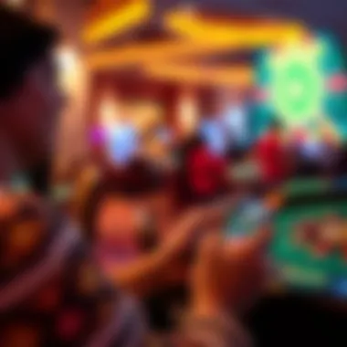 A person using a mobile device while enjoying a live casino game