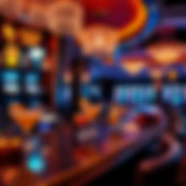 Trendy Casino Bar Scene Trendy casino bar showcasing unique cocktails